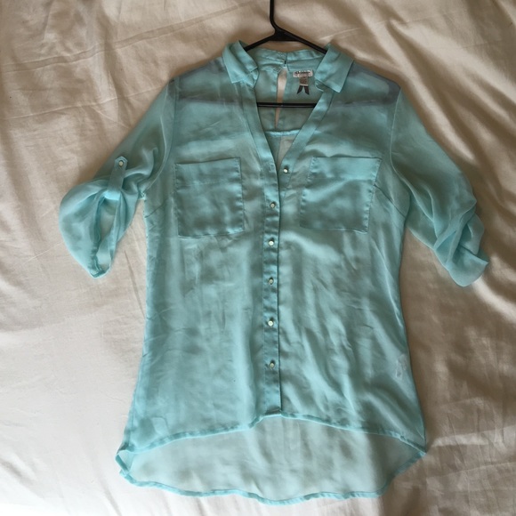 Sheer flowy hi low top