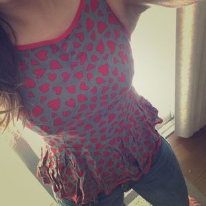 Heart peplum top