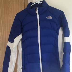 indigo northface puffer DOWN jacket