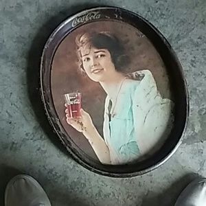 Vintage non reproduction coca cola tun tray