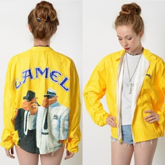 yellow camel jacket