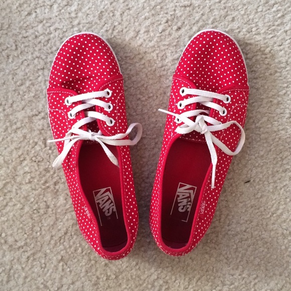 Vans Shoes - Vans red polka dot flats