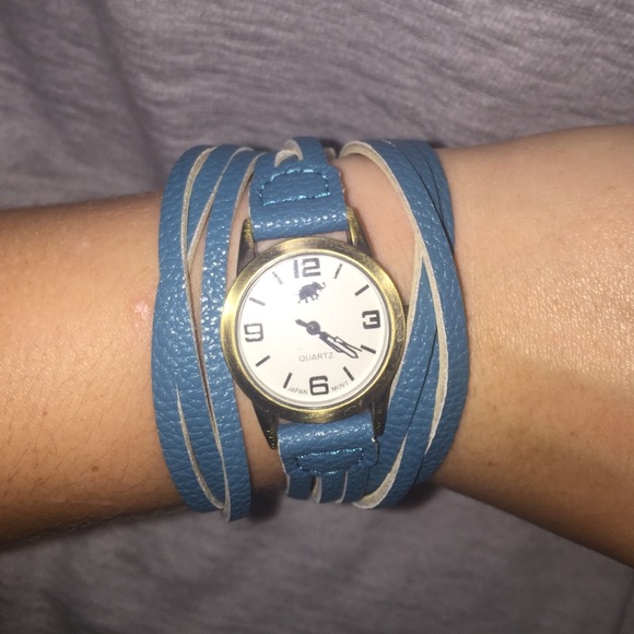 Blue Boho Strappy Cuff Watch