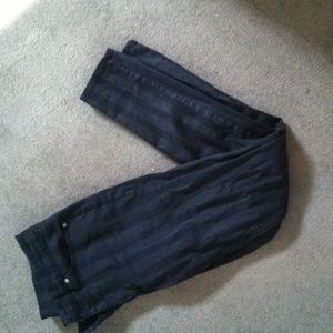 Divided pinstripe pants