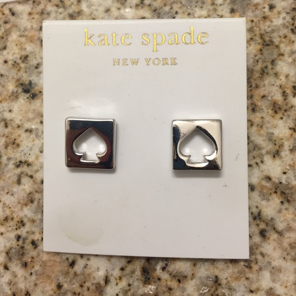 Kate spade silver spade stud earrings