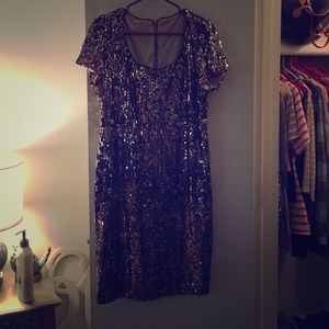 Forever 21 Plus Gold sequin Dress