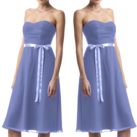 Strapless Short Crinkle Chiffon Dress