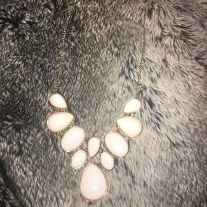 White and gold necklace