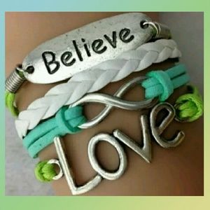 Cute Love & Believe Infinity Bracelet