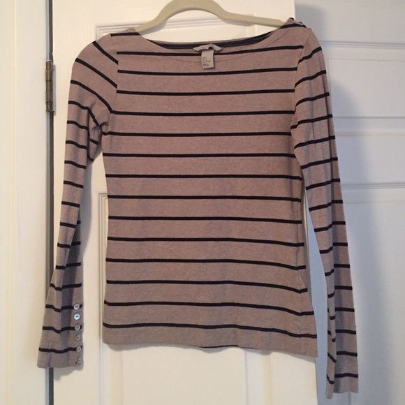 Tan Striped Top