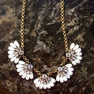 J. Crew White Floral Necklace