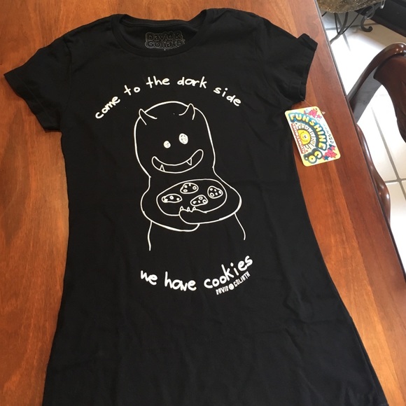 Come to the dark side  cookie black tshirt