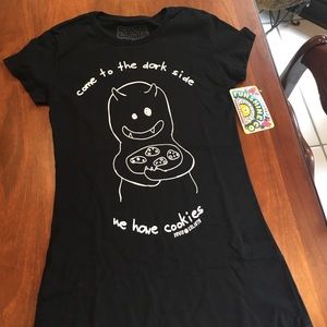 Come to the dark side  cookie black tshirt