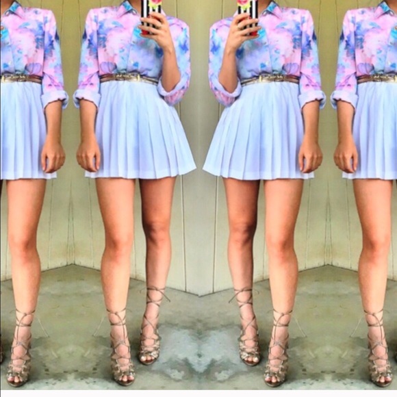 Beautiful vintage pastel button down shirt