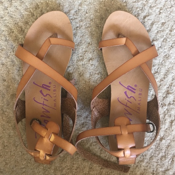 Brown leather sandals