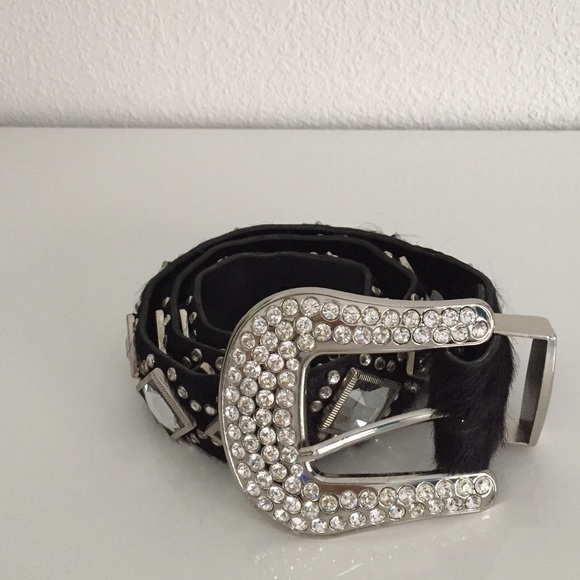 Kippy's Cow Hide Swarvoski Leather Belt