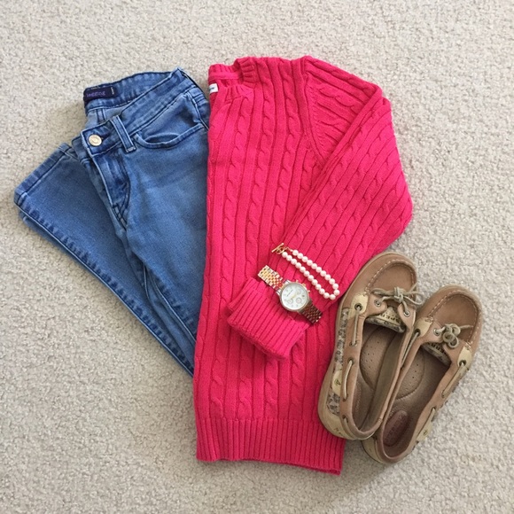 Pink Cable Knit Sweater