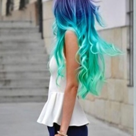 ❌SOLD❌ Blue hair extensions