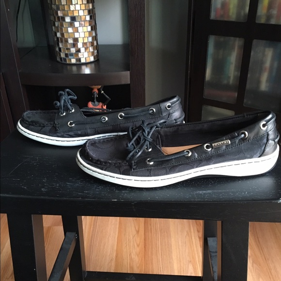 Coach signature boat shoe style flats