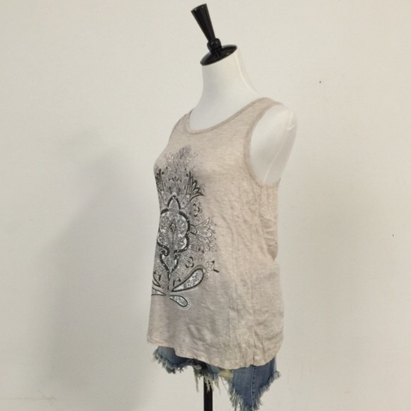 NWT Cream Boho Tank - Picture 3 of 4
