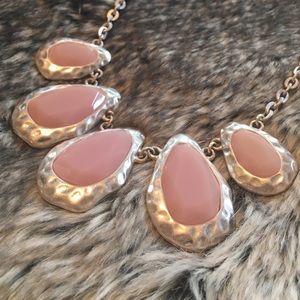 Pink and silver necklace