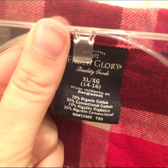 Red flannel top - Picture 3 of 3