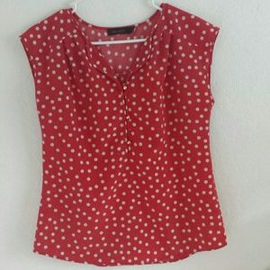 Cute! The LIMITED polka dot blouse sleeveless