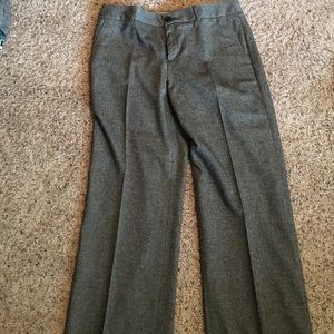 Black and white trouser pants.