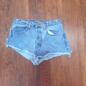 John Galt cutoff denim shorts