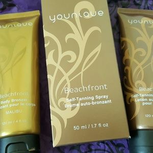 Younique sunless tanning lotion and liquid bronzer