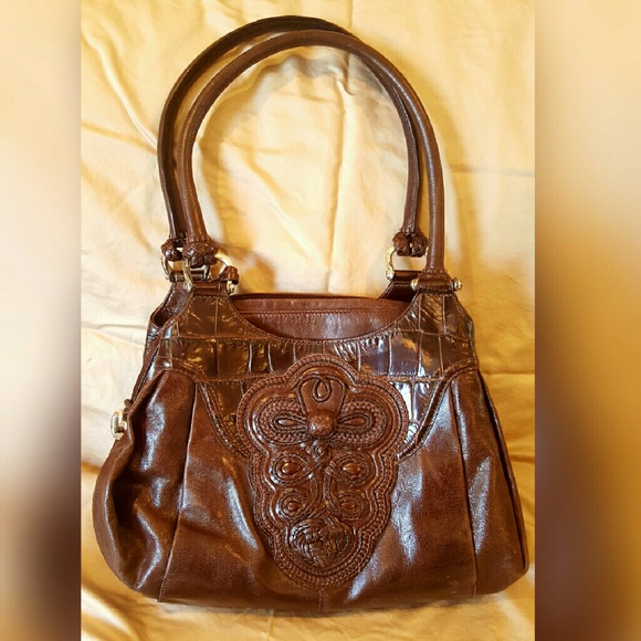 Brighton Katrina Zip Top Shoulder Bag -Brown