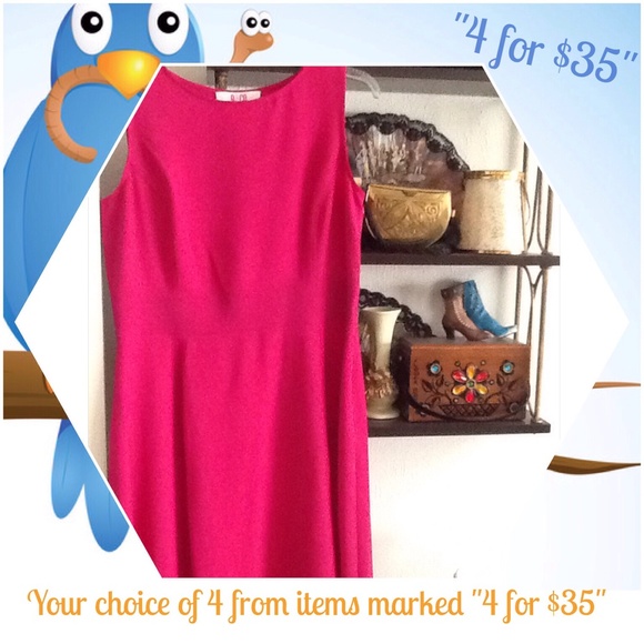 9&Co. Dresses & Skirts - Deep Pink midi Dress. NWOT