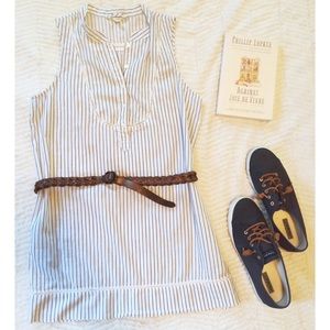 J. Crew Striped Tunic Beach Cover Up