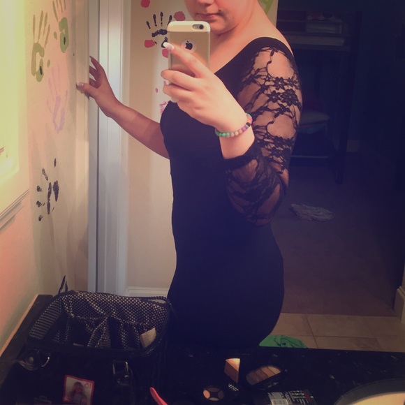 Black lace dress