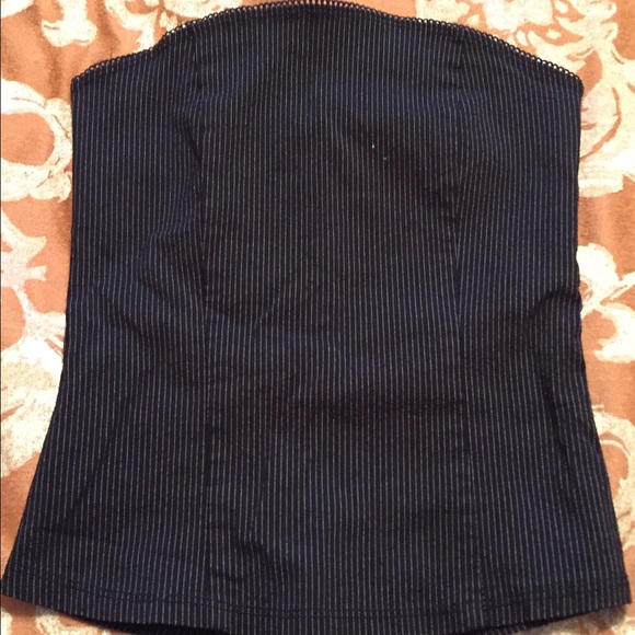 Pin-Stripe Black Tube Top