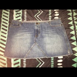 Jean mini skirt
