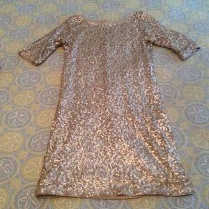 NWT Abercrombie & Fitch gold sequin dress