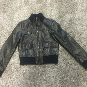 Kids medium leather jacket. ( not actual leather)
