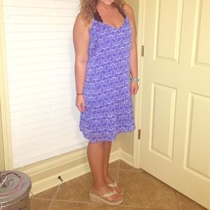 Blue spaghetti strap dress