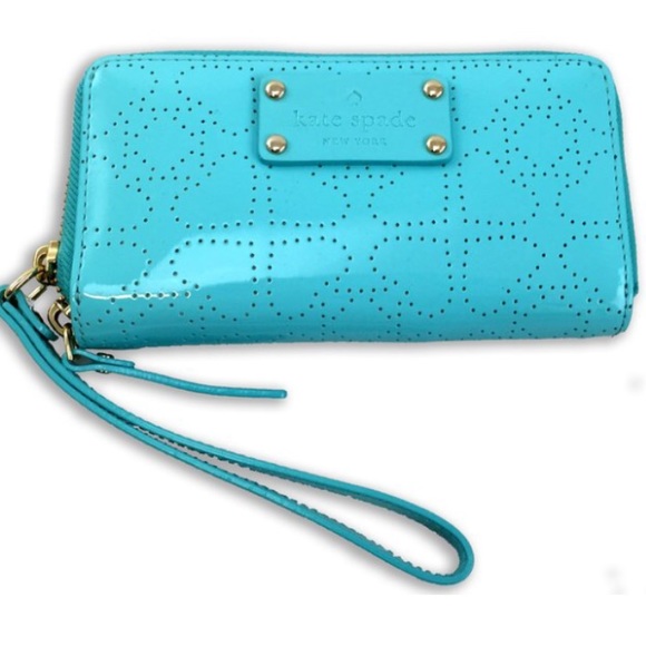 Kate Spade Jazzy Metro Spade Aqua Adriatic Wallet.