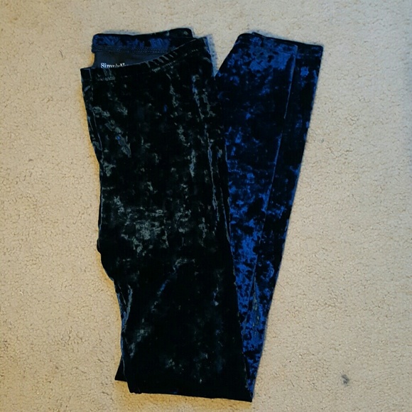 Blue Crush Velvet Leggings