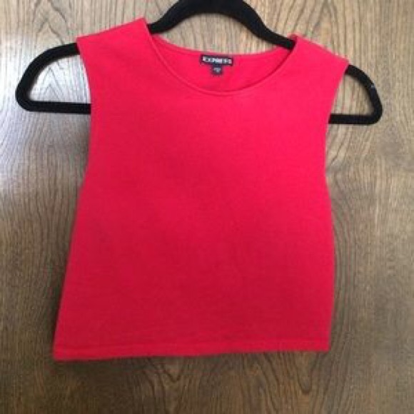 Express Tops - Express Red Crop Top