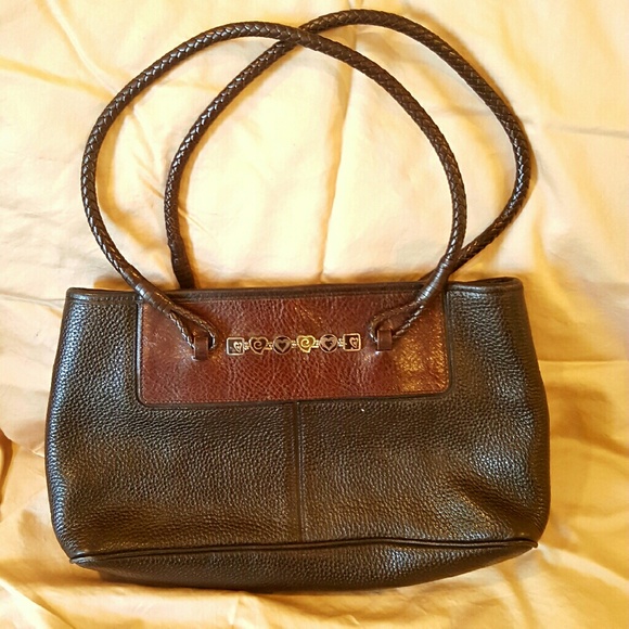 Brighton Celia Pebble Shopper Bag -Black & Chocola