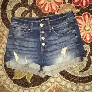 Express jean/denim shorts