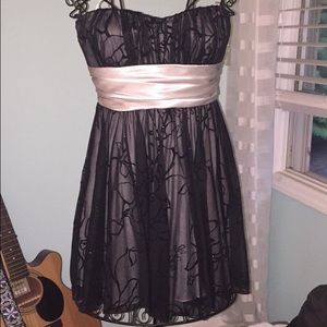 Strapless black dress