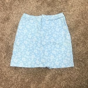 Blue skirt with flowers