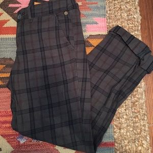 Anthropologie plaid chino pants