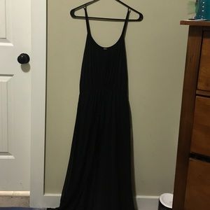 Dress with sheer overlay