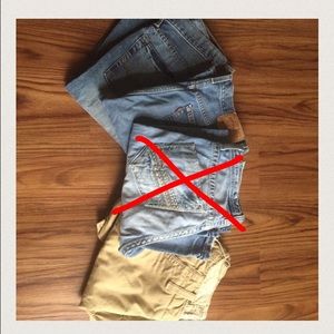 Men's Abercrombie & Fitch shorts & 2 Jeans