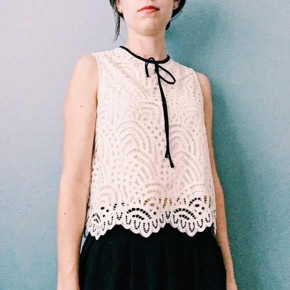 XS Zara Cream Lace Top
